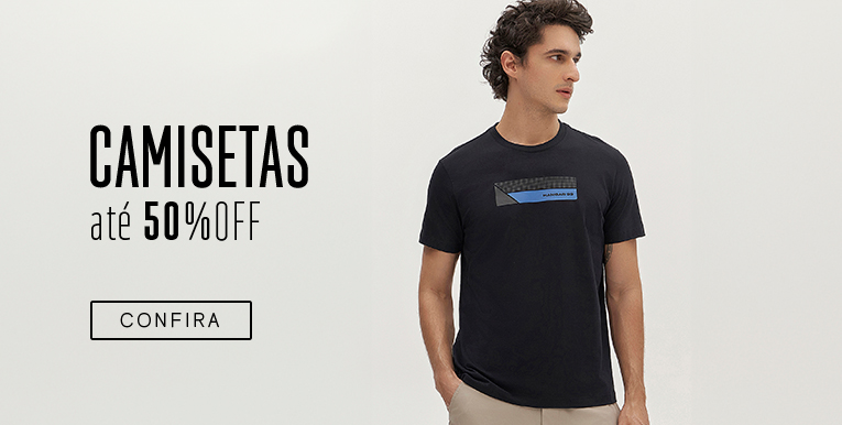 Camisetas até 50% OFF